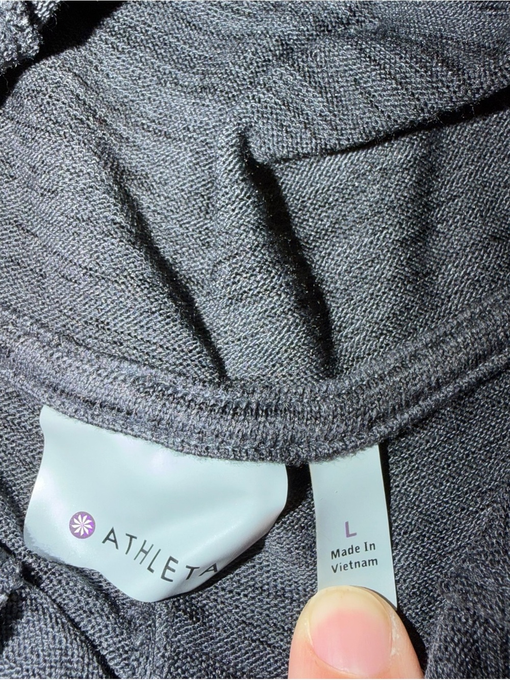 Athleta Blissful Poncho Hoodie Womens L Gray Space Dye Oversized Cowl Neck - Picture 9 of 9